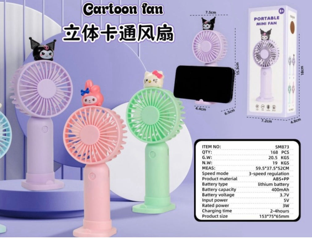 USB HAND FAN WITH MOBILE STAND